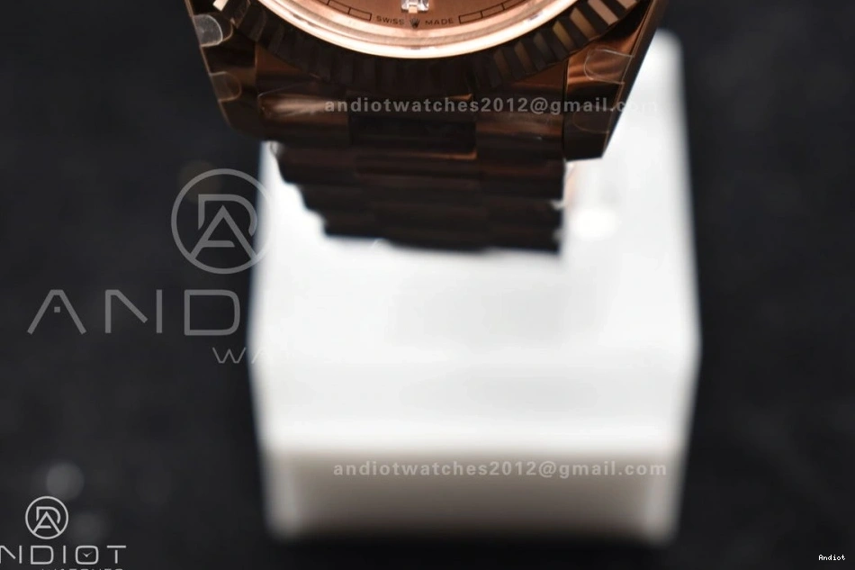 Bracelet President GMF RG 40 DayDate Dial A2836 V2 Crystal Steel On RG 904L Markers Plated 0303